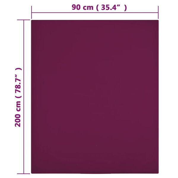 vidaXL Napenjalna rjuha bordo 90x200 cm bombaž