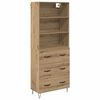 vidaXL Visok predalnik 2 pcs Umetni hrast 69,5 x 34 x 180 cm