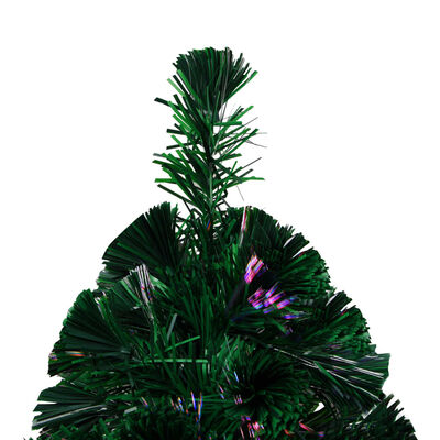vidaXL Umetna novoletna jelka s stojalom zelena 210 cm optična vlakna