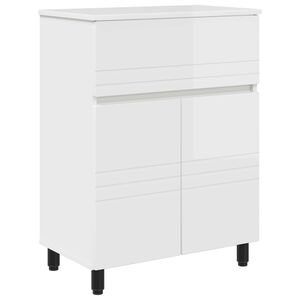 vidaXL Kopalni&scaron;ka enota Bela visok sijaj 60 x 35 x 80 cm