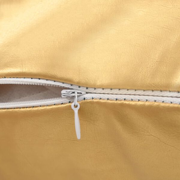 vidaXL Komplet blazin 2 kosa PU 60x60 cm zlate barve