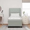 vidaXL Postelja z vzmetnico Svetlo siva 200 x 100 cm Poliester