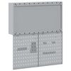 vidaXL Komplet omare in pegboard 3 pcs Rdeča 100 x 20 x 115 cm Jeklo