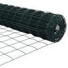 vidaXL Ograja s stebrom Zelena 0,4 x 10 m Jeklo in PVC