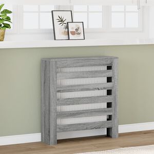 vidaXL Pokrov za radiator siv sonoma 78x20x82 cm inženirski les
