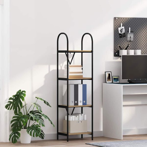 vidaXL Knjižna polica Umetni hrast 40 x 30 x 146 cm Konstruiran les