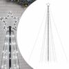 vidaXL LED božično drevo z bodicami 1534 LED hladno bele 500 cm