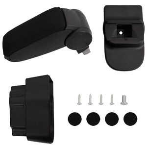 vidaXL Avtomobilski naslon za roke črn 12x37x(31-48) cm ABS