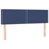 vidaXL Box spring postelja z vzmetnico modra 140x190 cm blago
