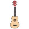 vidaXL Otro&scaron;ki ukulele soprano s torbo naravna 21"