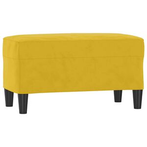 vidaXL Klop rumena 70x35x41 cm žamet