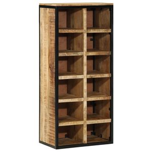 vidaXL Omara za čevlje 50 x 30 x 110 cm Masiven les manga Rjava