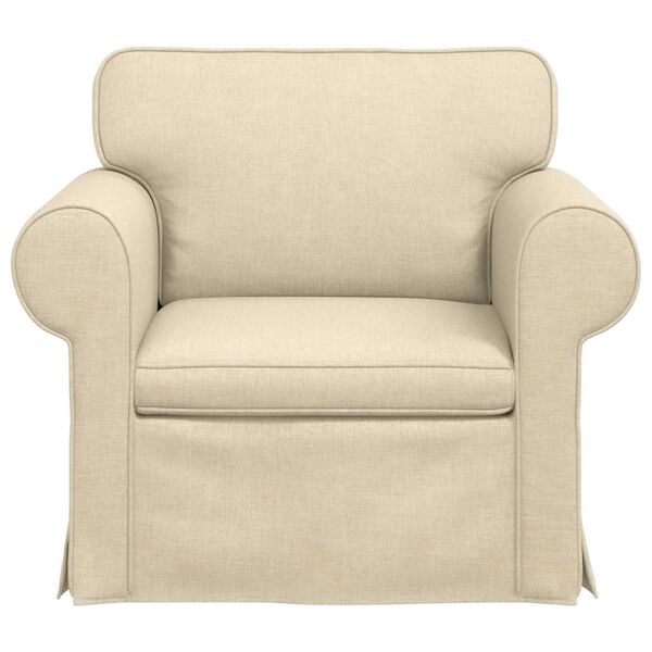 vidaXL Kavč krema Splo&scaron;ne dimenzije: 95 x 82 x 80 cm (&Scaron; x G x V) Žamet