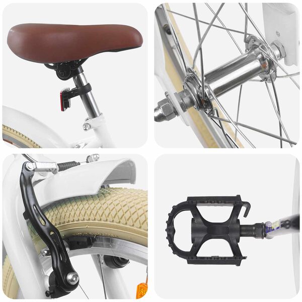 vidaXL Otro&scaron;ko Kolo 18 Palcev za 5-7 let Bela