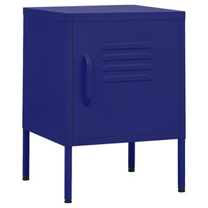 vidaXL Nočna omarica mornarsko modra 35x35x51 cm jeklo