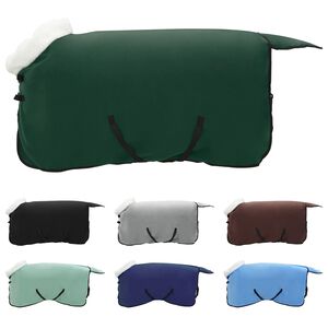 vidaXL Konjski pla&scaron;č Polna temno zelena 95 cm Polarna flanela