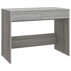 vidaXL Pisalna miza siva sonoma 101x50x76,5 cm iverna pl.