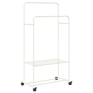 vidaXL Stojalo za oblačila Bela 80 x 53 x 156 cm