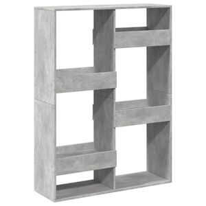 vidaXL Pregrada za prostor betonsko siva 100x33x135 cm inženirski les