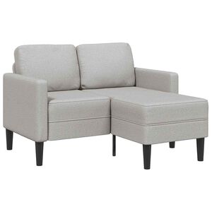 vidaXL 2-sedežni kavč z leži&scaron;čem v obliki črke L 125 cm tkanina