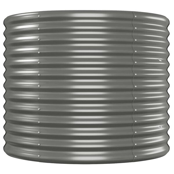 vidaXL Visoka greda iz prašno premazanega jekla 620x80x68 cm siva