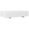 vidaXL Vrtno cvetlično korito belo 110x60x26,5 cm trdna borovina