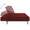 vidaXL Kavč dvosed z leži&scaron;čem in stolčkom vinsko rdeče blago