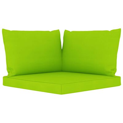 vidaXL Vrtna sedežna garnitura 5-delna s svetlo zelenimi blazinami