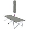 vidaXL Zložljiva kampirna postelja Siva 62 x 194 x 42 cm