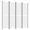 vidaXL Paravan 4-delni bel 200x200 cm blago