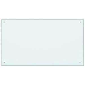 vidaXL Kuhinjska za&scaron;čitna obloga mlečna 100x60 cm kaljeno steklo