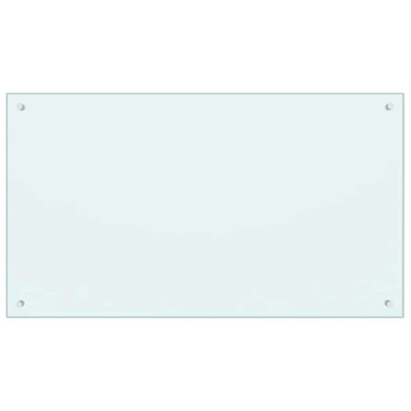 vidaXL Kuhinjska za&scaron;čitna obloga mlečna 100x60 cm kaljeno steklo