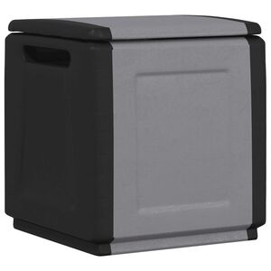vidaXL Vrtna &scaron;katla 54x53x57 cm 130 L temno siva in črna