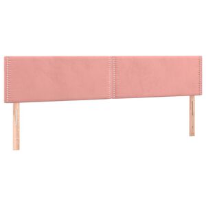 vidaXL Posteljno vzglavje roza 180x5x78/88 cm žamet