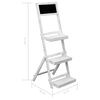 vidaXL Tabla na stojalu bela 42x40x120 cm les