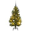 vidaXL Umetna novoletna jelka 150 LED diod in komplet bučk 120 cm