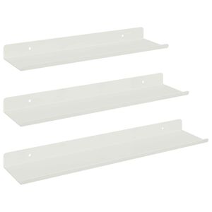 vidaXL Ležeča polica 3 pcs Bela 40 x 9 x 2,5 cm Jeklo
