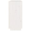 vidaXL Komoda bela 110x34x75 cm trdna borovina