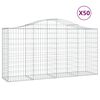 vidaXL Obokane gabion ko&scaron;are 50 kosov 200x50x100/120cm cinkano železo