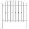 vidaXL Vrh z bodicami ASTEN 200 x 200 cm Pra&scaron;no lakirano jeklo Črna