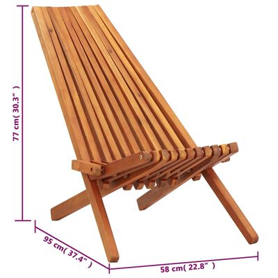 vidaXL Zložljiv zunanj počivalni stol trden akacijev les