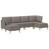 vidaXL Komplet pohi&scaron;tva za dnevno sobo z blazino 6 pcs Taupe Blago
