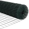 vidaXL Ograja s stebrom Zelena 0,4 x 25 m Jeklo in PVC