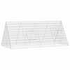 vidaXL Kletka za zajce Srebrna 215 x 100 x 85 cm Pocinkano jeklo