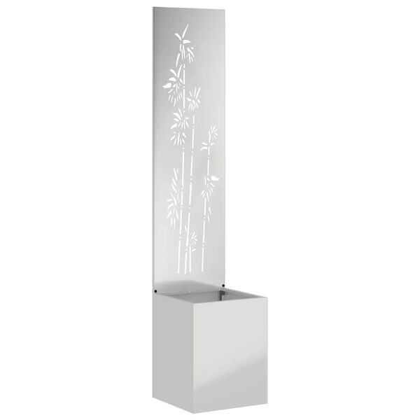 vidaXL Zaslon za zasebnost v vrtu srebrna 32 x 150 cm Pocinkano jeklo