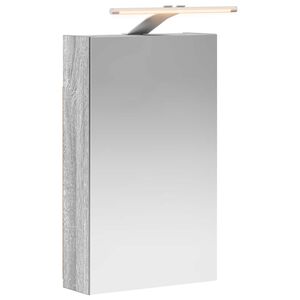 vidaXL Kopalni&scaron;ka ogledalna omara Siva Sonoma 30 x 10,5 x 50 cm