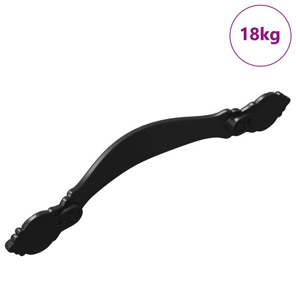 vidaXL Ročaj 968 pcs Črna Cinkova zlitina