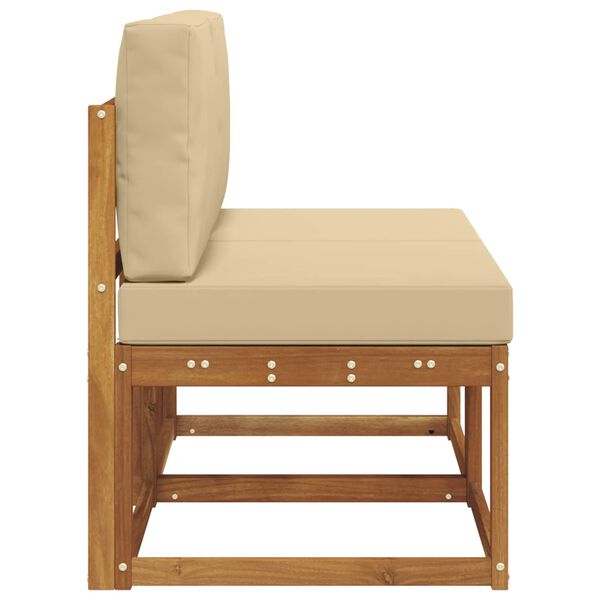 vidaXL 2 Kos Srednji zunanji kavč Masiven les akacije Naravna