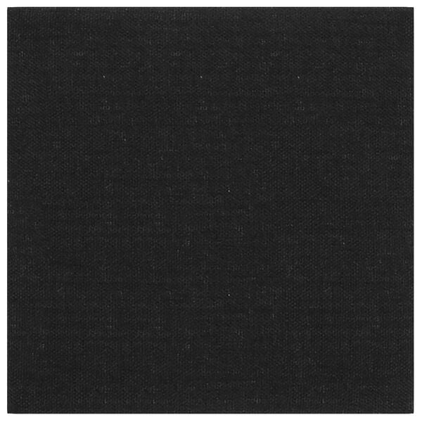 vidaXL Stenska glavna postelja 12 pcs Črna 30 x 30 cm blago