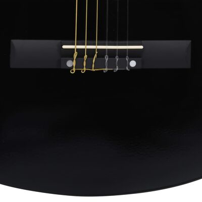 vidaXL Kitara 12-delni komplet z izenačevalnikom s 6 strunami črna